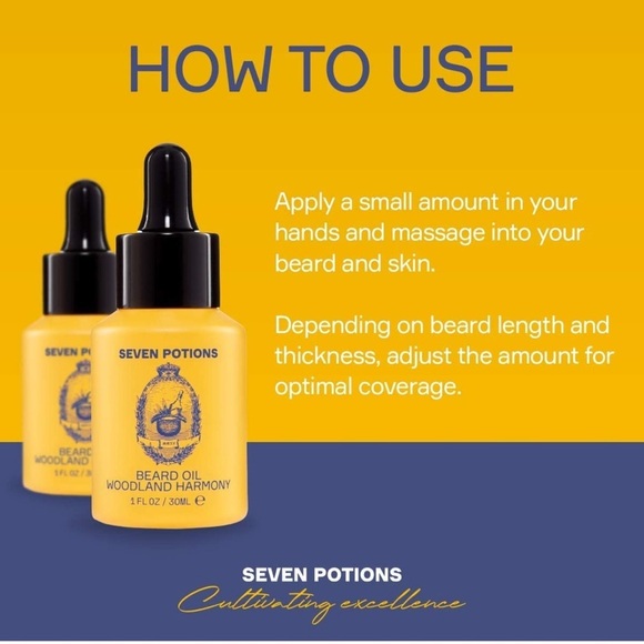 Seven Potions Woodland Harmony Beard Oil 1oz - Picture 4 of 6